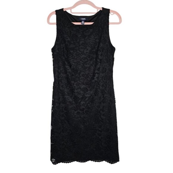 Chaps Dresses & Skirts - CHAPS by RALPH LAUREN Y2K Dress size 8 BLACK LACE Elegant Cocktail Feminine Chic